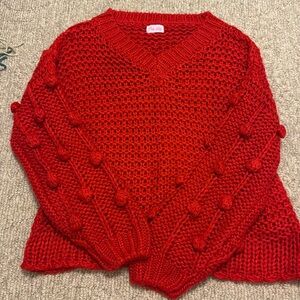 Pink Lily Bobble Sleeved Sweater